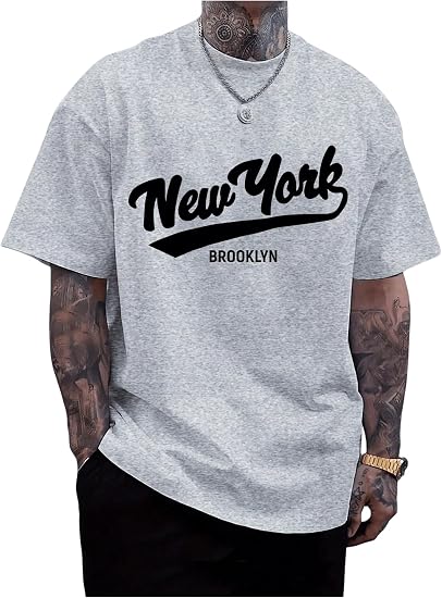 VIPWOLF Men's Y2K Letter Graphic Tee Shirt
