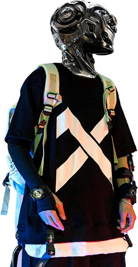 XYXIONGMAO Shirt Techwear Shirts Streetwear Men Tactical Japanese Hip Hop Anime Mens Graphic Gothic Tees